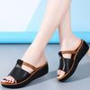 Mom Slippers 2025 New Summer Wedge Heel Cool Slippers Women's Wear Middle-aged Non-slip Soft Sole Comfortable and Lightweight Women's Shoes
