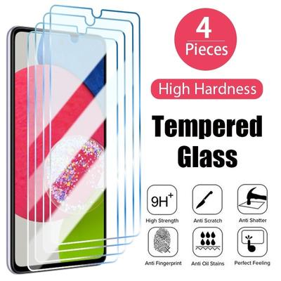 4PCS gehärtetes Glas für Samsung Galaxy A52 A12 A32 A22 5G Displayschutzfolie auf Samsung Galaxy A72 A51 A41 A31 A70 A40 Klarglas