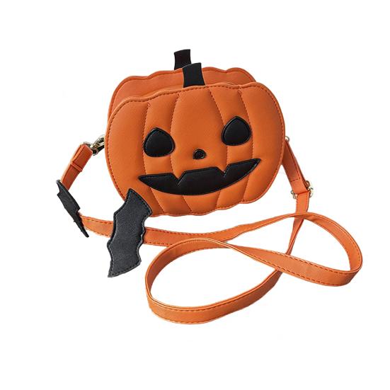 Pumpkin Crossbody Bag Halloween Pumpkin Purse Shoulder Bag with Adjustable Shoulder Strap for Party Street Daily Wear