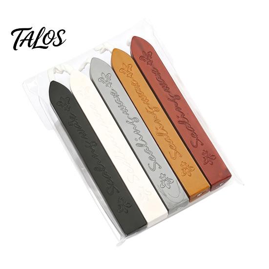 Cera de Sellado Retro para Cartas 5 Piezas de Varillas, con Mechas, Varillas de Color Clásico Tiras para Manualidades, Sobre y Decoración Artesanal Vintage Herramientas Profesionales de Sello