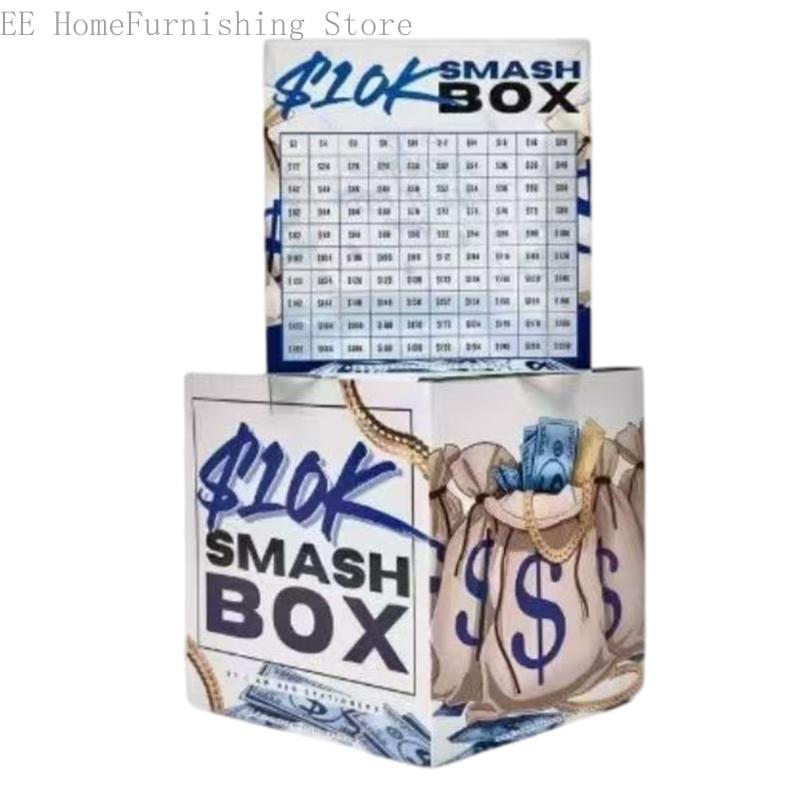 10k Saving Challenge Budget Planning Money Box Acrylic Cash Banks for Students and Family with Visual Progress Tracking
