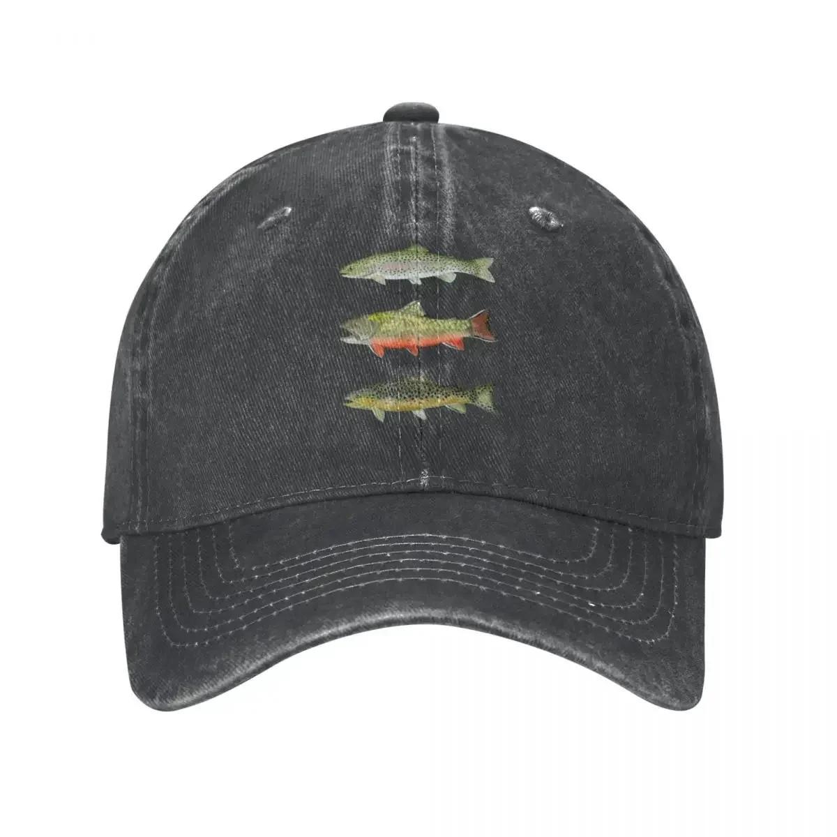 

Коричневая Радужная Форель Триада Бейсболка Унисекс Потертая Стиранная Snapback Кепка Рыбалка Нахлыст На Открытом Воздухе Бег Гольф Кепки Шляпа One Size