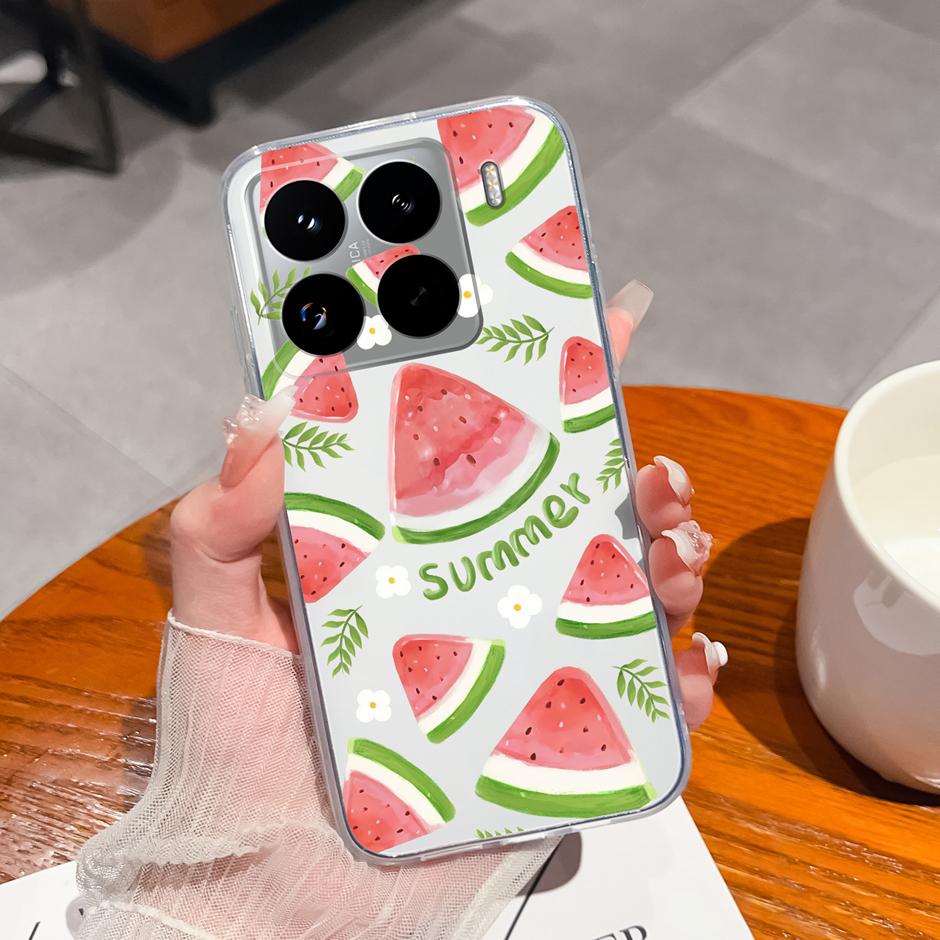 Cute Flower Case For Xiaomi 15 Pro Ultra Clear Soft Silicone Protective Bumper Cover For Xiaomi15Pro 15Ultra Anti Scratch Fundas