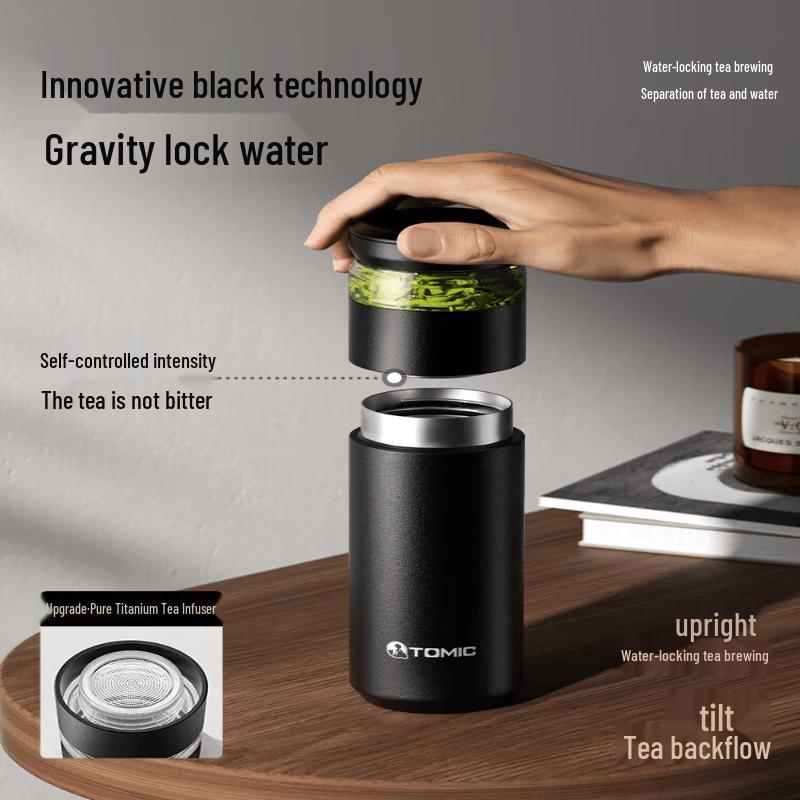 TOMIC Pure Titanium Tea Infuser Insulated Mug 520ml