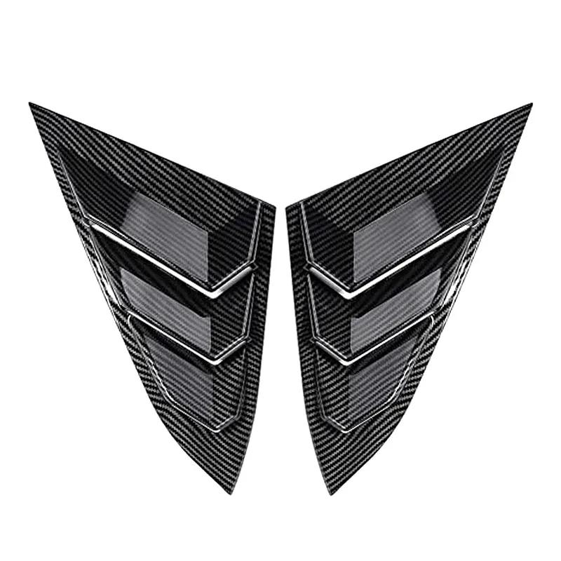 For Honda Civic 10th Gen 2016- ABS Plastic Rear Window Quarter Louver Scoop Cover Side Vent Trim Car Adhesive Accessorie