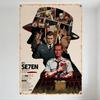 SE7EN #11 Retro Style Movie Poster Metal Tin Sign, Noir Aesthetic Film Art Wall Decor for Man Cave, Bar, Home
