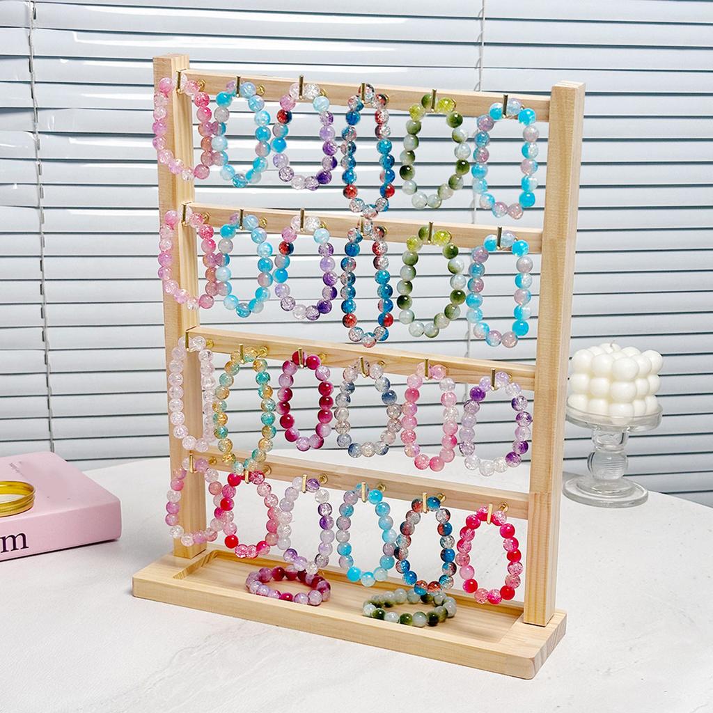 1pc Wooden bracelet rack, bracelet and earring storage rack, store jewelry display rack, jewelry collection rack
