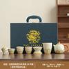 Ru kiln open tea set gift box set Chinese retro flower light luxury high-end meeting guest cup to send elders gifts