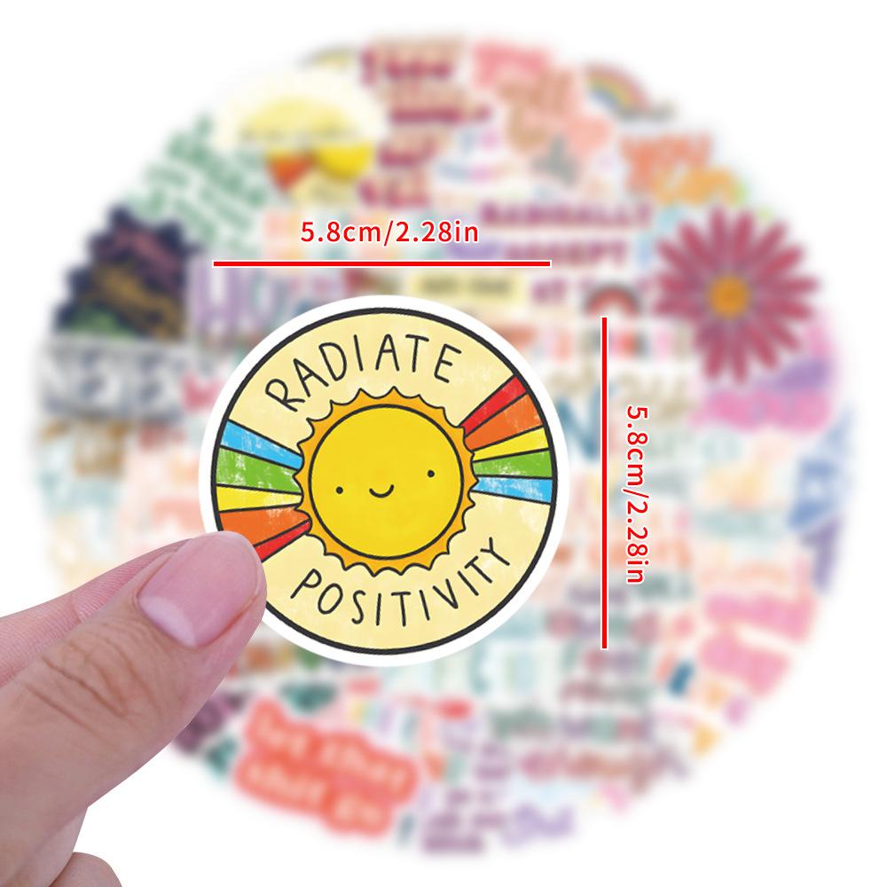 55 Adesivi Doodle Positivi Decora Valigia Scooter Fai da Te Adesivi Cartoni Animati