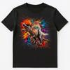 Colorful Paint Splash Spinosaurus Art Graphic Unisex T-Shirt