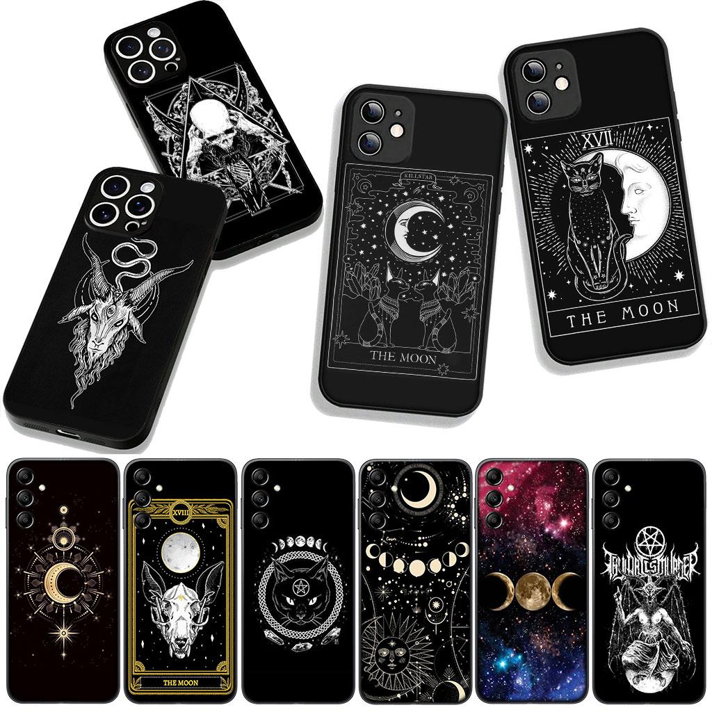 Witch Moon Tarot Divine Skull Phone Cover Case for Xiaomi Redmi Note 15 11 9 10 Pro Plus A5 9A 9T 10A 10C 9C NFC 15C 8T Casing