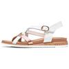Bobs Sandálias de Praia Confortáveis Moda Bico Aberto Deserto Kiss Femininas Branco 114709-WHT