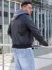 Men's Winter Plus Size PU Leather Jacket with Detachable Hood - Fleece-Lined Motorcycle Coat, European & American Style