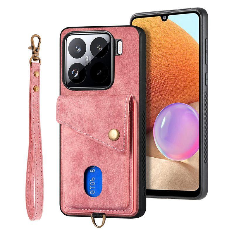 Xiaomi 15 Mobile Phone Case Anti-drop Card Case Xiaomi 15 Pro Protective Case Car Magnetic Attraction Retro Business Men and Women