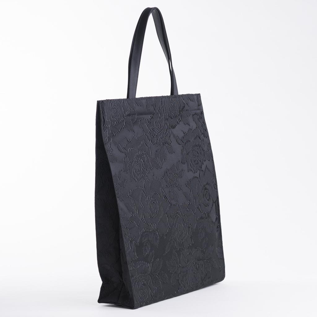 Aurora Vertical Rose Formal Sub-Bag, Jacquard, A4 Size, Gusseted, Suitable for Both Celebrations and Condolences, Black Formal Bag, Formal Bag for