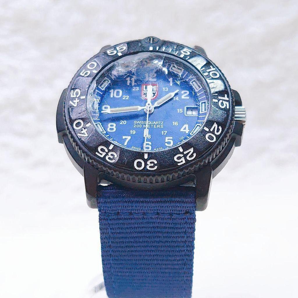 Used Working Item LUMINOX NAVY SEAL Navy Seals 3000/3900 V3 Blue Blue Dial Luminox