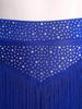 Womens Salsa Dance Costume Elastic Waist Tiered Tassel Skirt Latin Performance Competition Outfit Party Wear