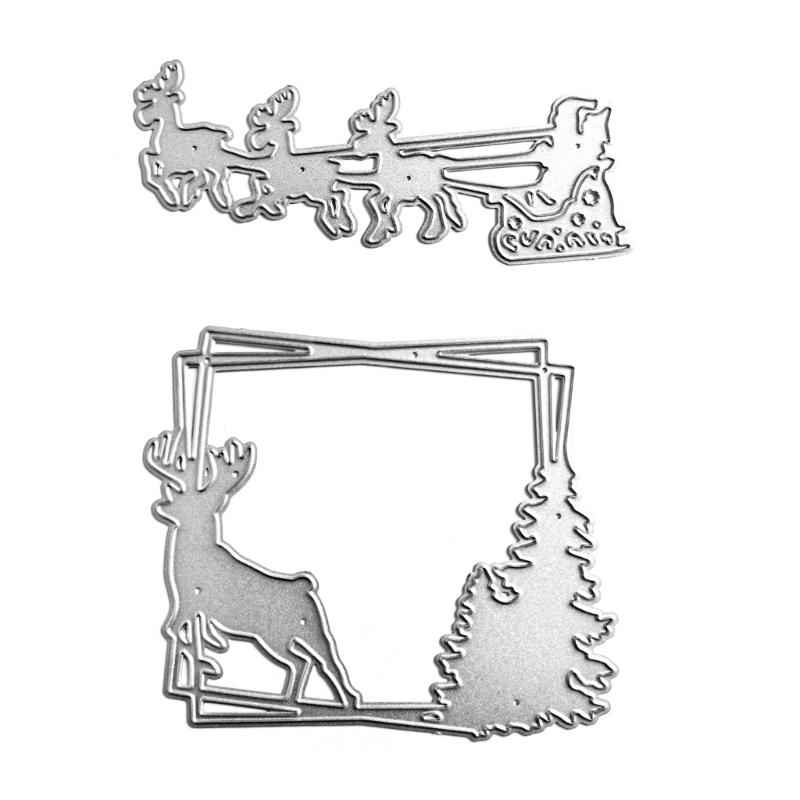 Christmas Deer Metal Cutting Dies Stencils for DIY Scrapbooking Decorative Embossing Paper Cards Template Decor Die Cuts
