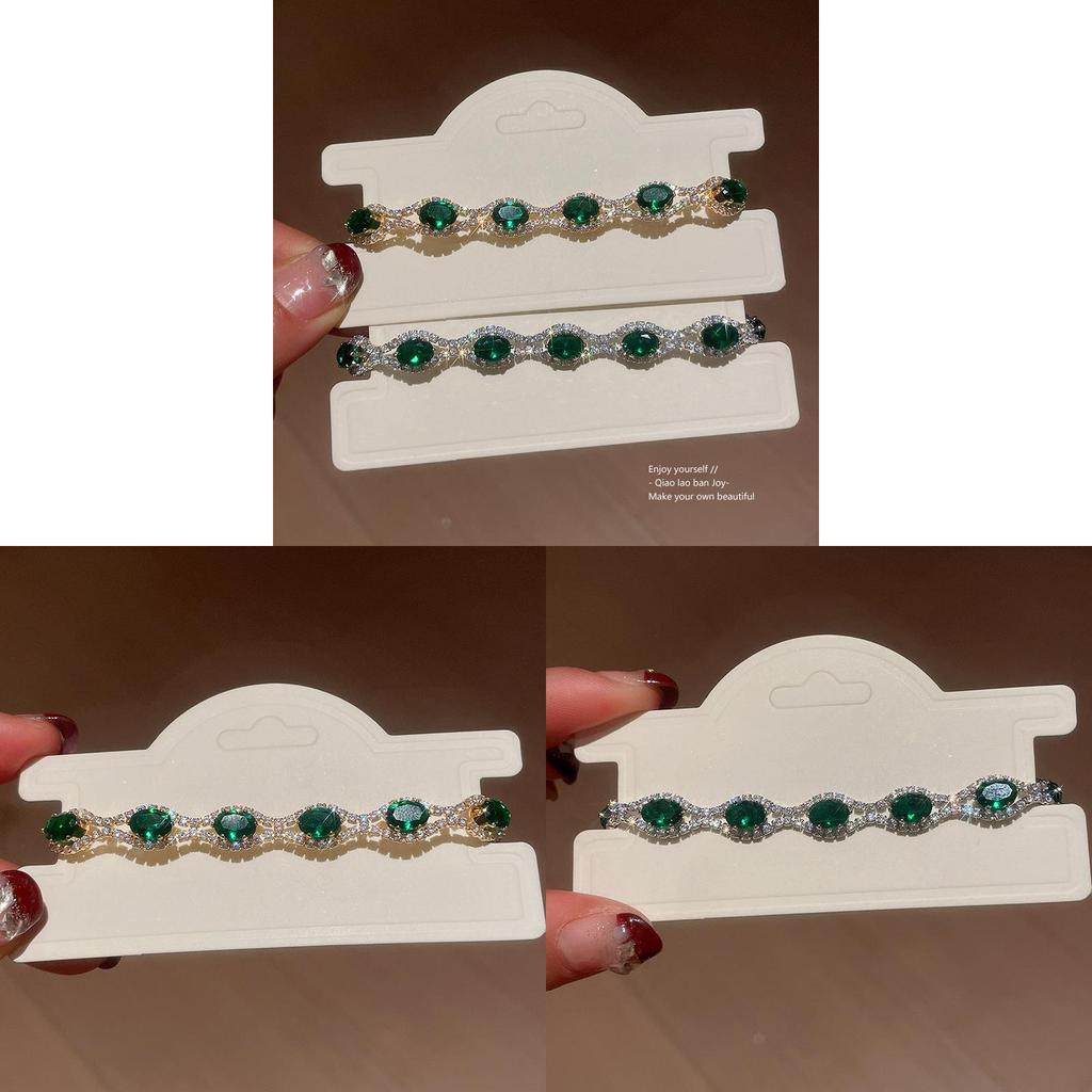 Europese Stijl Kristallen Ovaal Armband Met Strass Versiering Voor Vrouwen