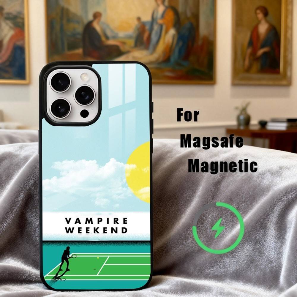 

V-Vampire W-Weekend Band Phone Case For iPhone17,16,15,14,13,12,11 Plus,Pro Max Magnetic For Magsafe Wireless Charging iPhone12PRO