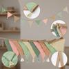 2.6 M (8.5 Ft) Triangular Decorative Garland with Tassels, Easy to Hang, Ideal for A Child's