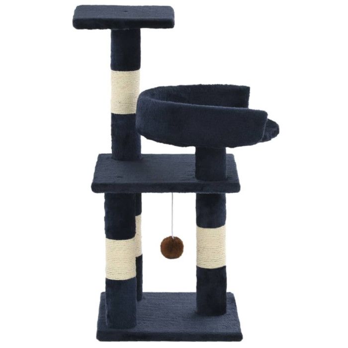 VidaXL Arbre à chat avec griffoirs en sisal 65 cm Bleu