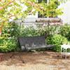 Garden Bench Cushion, 2 Seater Swing Chair Cushion, Seat Pad with Ties for Indoor and Outdoor Use, 110 x 120 cm, Black