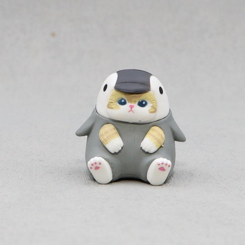 Mofusand Cat Marine Life Series Blind Box Mini Action Figure Octopus Penguin Desktop Model Ornaments Children's Christmas Gift