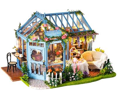 Dollhouse DIY Kit Set Miniature ROSE GARDEN TEA HOUSE (t-FREAK) (A-068)
