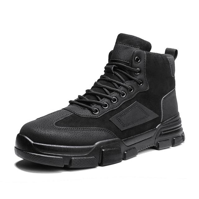 New Boots Men Work Shoes Lace Up Ankle Boots Men Fashion Platform Shoes Comfortable Men Casual Boots Classic Male Sneakers
