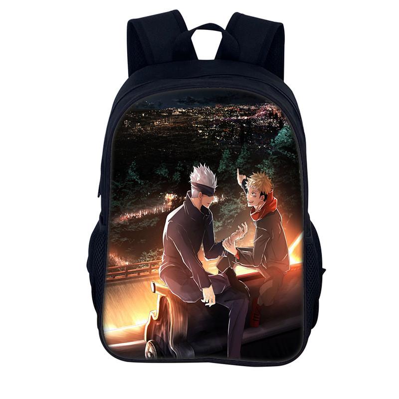 Jujutsu Kaisen Backpack For Men And Women Durable Nylon Casual School Travel Bag
