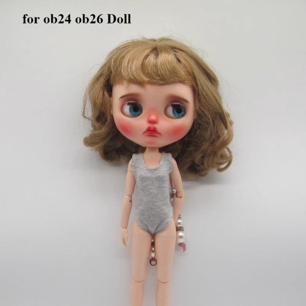 Cute Doll Vest Casual Swimsuit Clothes for Blythe Dolls for azone ob22 ob24 ob26 Dolls