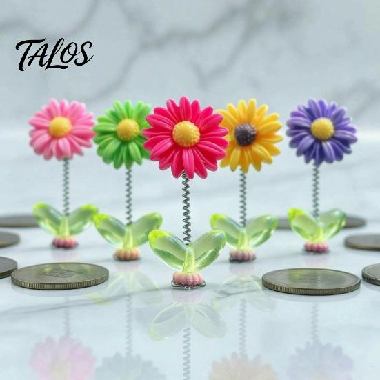 Flower Dashboard Ornaments Spring Wobbly Car Ornament, Shaking Head Sunflower Interior Decor, Cute Aesthetics for Rearview Mirror And Home Office
