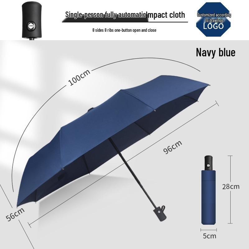 Automatic 12-Rib Sun & Rain Umbrella: Enlarged, Reinforced, UV Protection, Folding Sunshade.