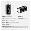 Cityork 3,7V Lithium CR2 Wiederaufladbare Batterie Kamera Entfernungsmesser Scheibenbremsschloss GPS Sicherheit Medizinisches Gerät + Kostenloses Typ-C-Kabel