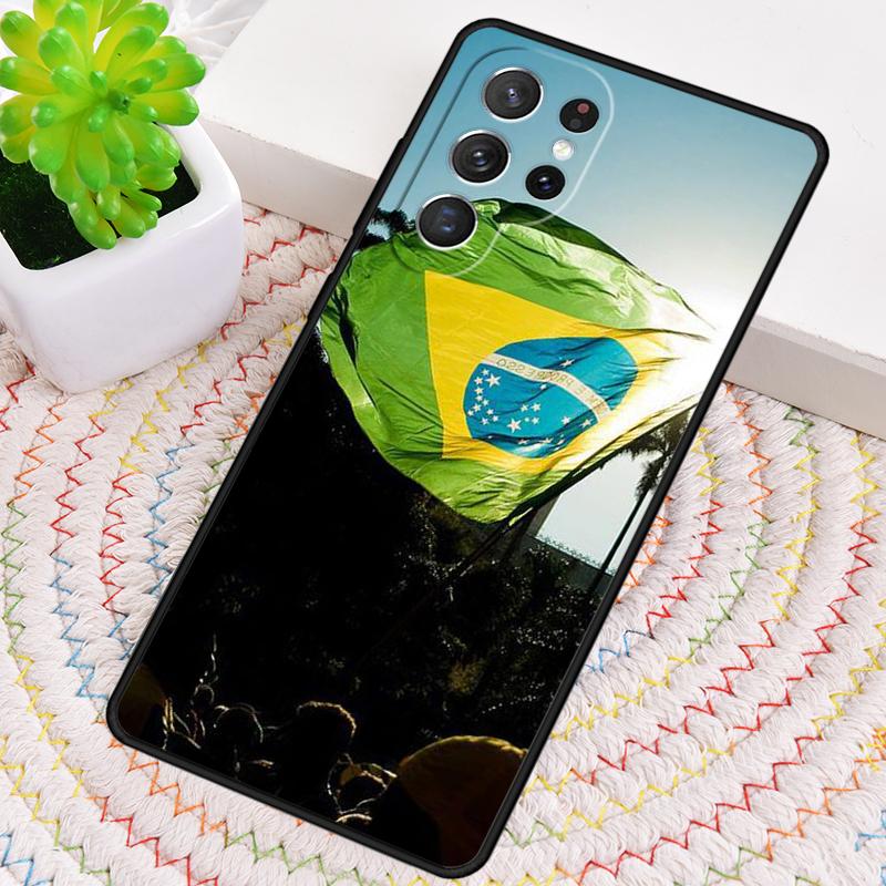 Brazil Flag Phone Case for Samsung Galaxy Note 10 Pro S26 Ultra S23 S24 FE S25 S21 S22 PLUS Shockproof Cove