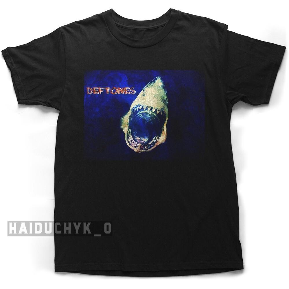 

Футболка Deftones Shark Attack - Альтернативный рок, Унисекс, Черная, Размеры S-5XL, Унисекс футболка XXXXL