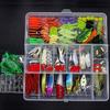Lure Spinner & Soft Bait Thunder Frog Minnow Hook Combo Set In Box