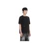 WE11DONE Ribbed Round Neck Drop Shoulder Distressed Short Sleeve T-Shirt Unisex Tops WD-TT0-25-770-U-BK