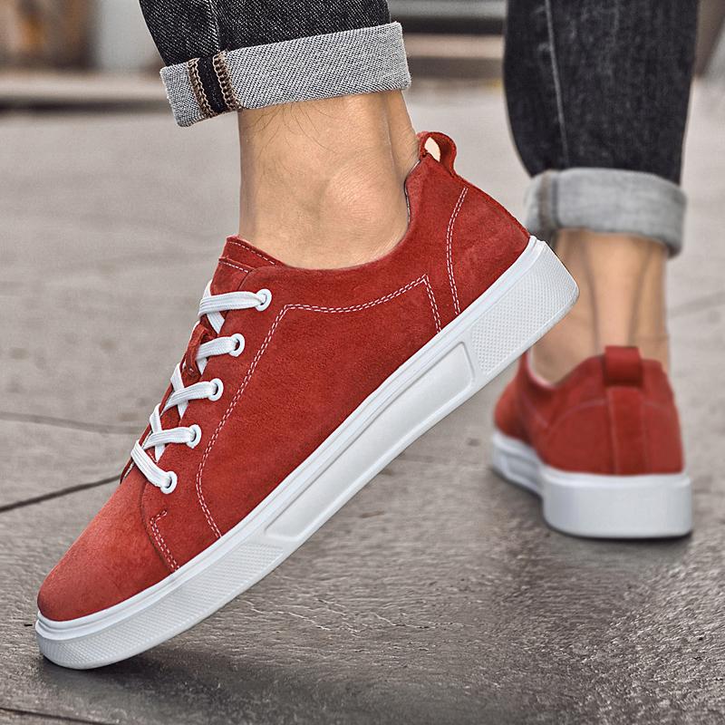 Fashion 2025 New Man Breathable Sneakers Leather Men's Comfortable Flats Luxury Brand Men Casual Walking Shoes Male Outdoor Skate Shoes