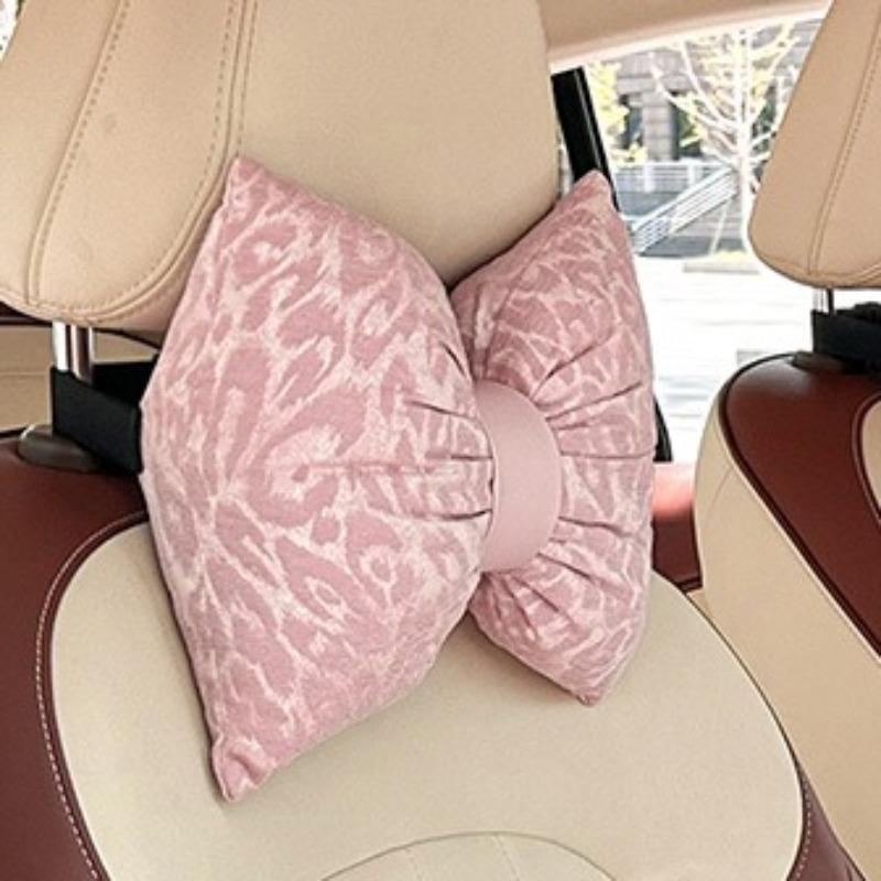 Leopard print car headrest and neck pillow, comfortable car soft and comfortable neck pillow, car interior supplies