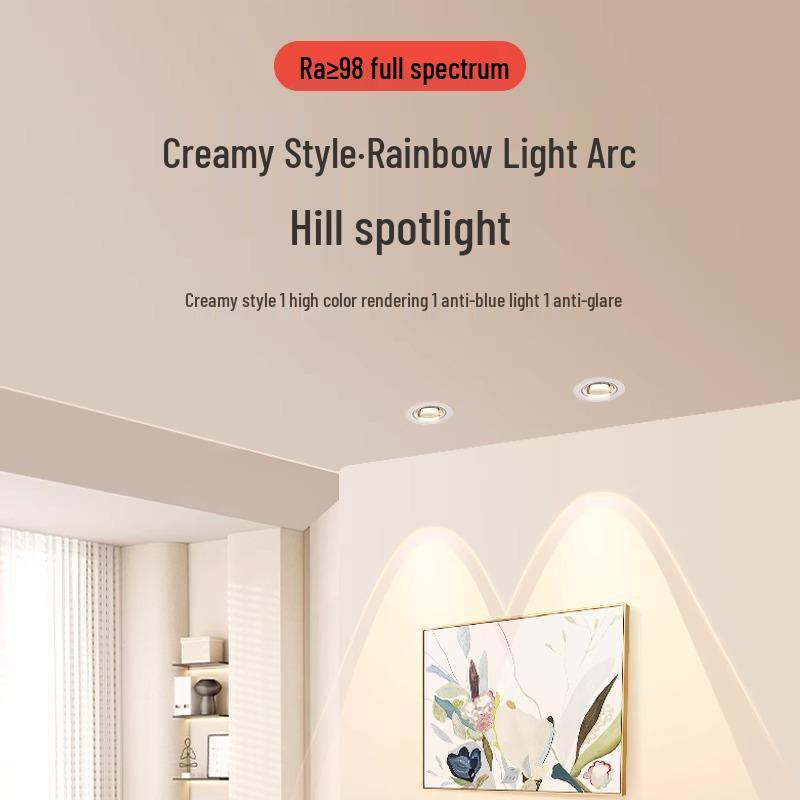 Rainbow Influencer Recessed Anti-Glare Ceiling Spotlight for Living Room Atmosphere