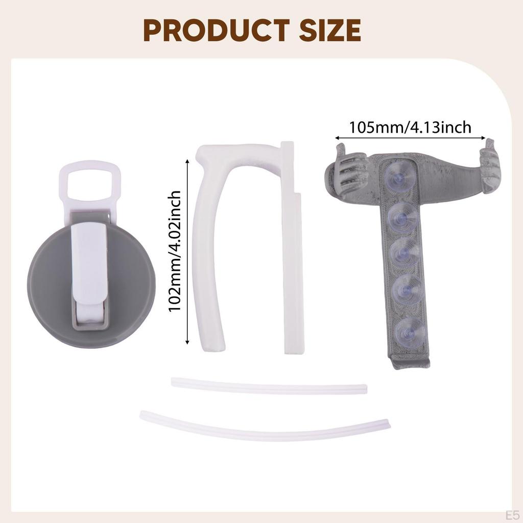 Deckel und Halterabdeckungen mit Strohhalm Wiederverwendbar Leicht zu halten Tragbarer Getränkegriff für