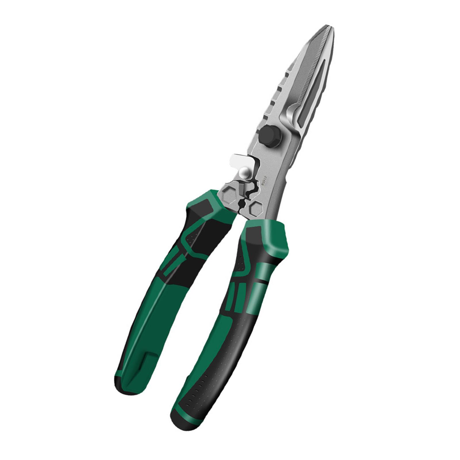 

Multifunctional Tin Snips Pliers Tool Serrated Blade Port Crimper Hexagonal Wrench Ergonomic Nonslip Rubberized Handle 1