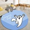 Simon'S Cat Cartoon Round Area Rug,Carpet Rug for Living Room Bedroom Sofa Playroom Decor,Non-slip Floor Mat Q0041