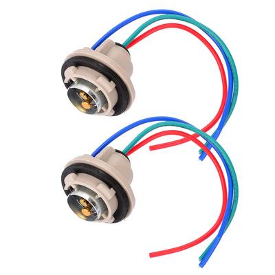 YUNPICAR 1157(S25D) / 2057 2357 7528 Double Turn Signal Headlight Tail Lamp Waterproof Socket (1157 S25 Socket)