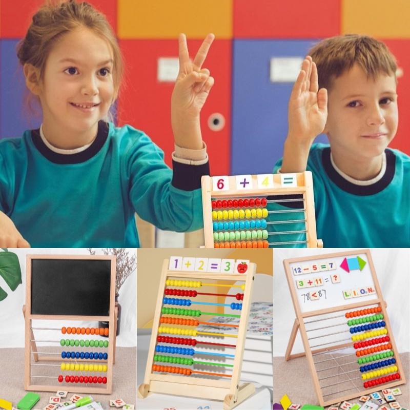 Educational Wooden Math Teaching Tool For Elementary Students Enhance Learning And Development Counting Beads Addition And Subtraction Tool Qm-521
