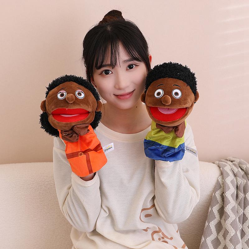 28cm-33cm Kids Plush Finger Hand Puppet Popular Activity Boy Girl Role Play Bedtime Story Props Family Playing Toys Doll