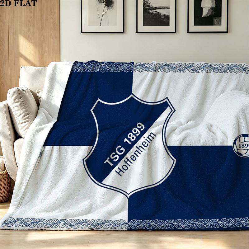 TSG Hoffenheim Print Flannel Blanket High Quality Warm Comfortable Cover for All Seasons Perfect for Gifts Home Decor
