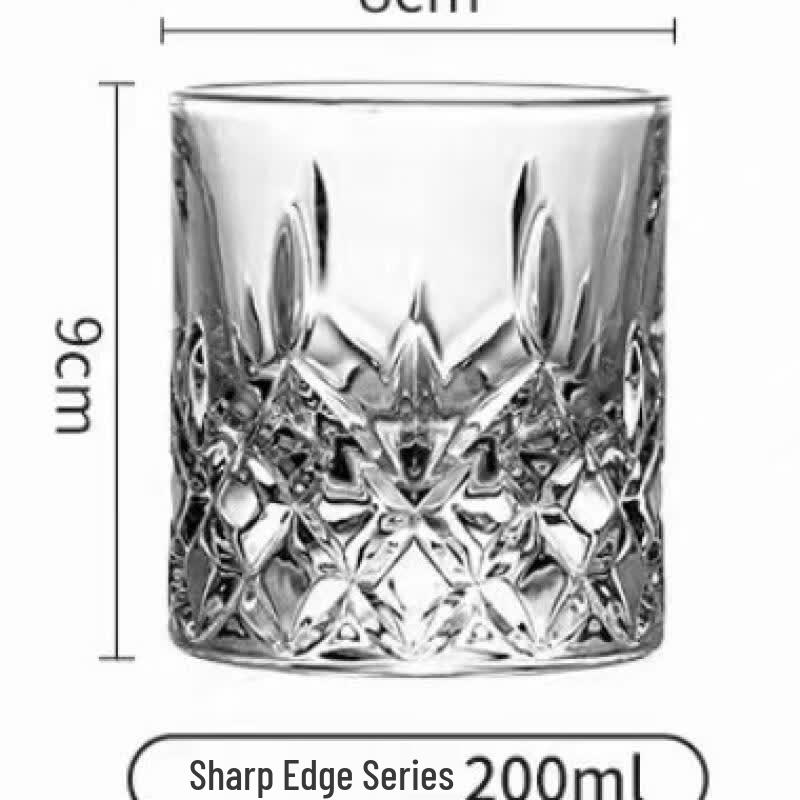 Clear Glass Whiskey Spirit Tumblers